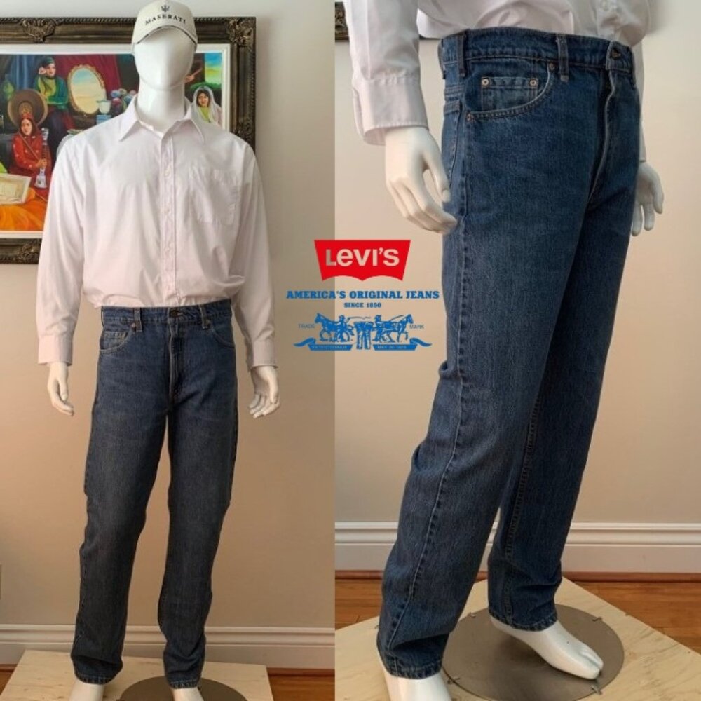 LEVI'S 516 Slim Fit Straight Leg Red Tab Men's Zip Closure Jeans